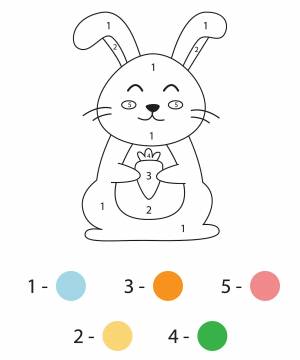 Раскраски по цифрам для детей 3-5 лет,  раскраски по номерам и цифрам для детей малышей дошкольников детсадовцев начальной школы 1 класс