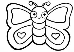 Раскраски Бабочка для детей 3 4 лет