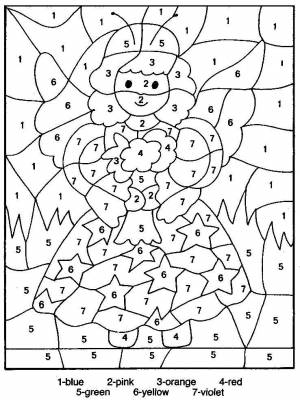 Раскраски Раскраска Раскрась девочку по квадратикам раскраски по номерам детские
