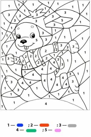 Раскраска Раскраска по номерам для детей 6 лет
