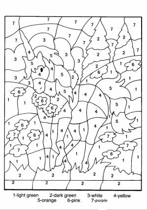 Раскраски Раскраска Единорог раскраски по номерам детские