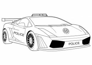 Раскраски Раскраска Полицейская машина Машины Машины
