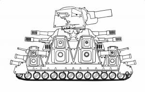 Раскраски Мультики про танки геранд