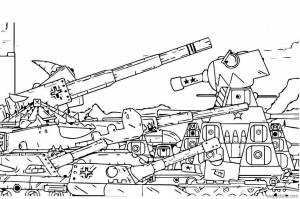 Раскраски Танк кв 44 из мультиков про танки