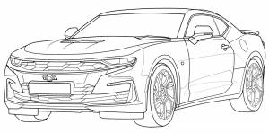 Раскраска Chevrolet Camaro