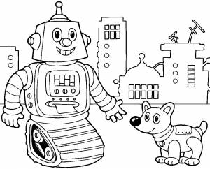 Раскраски роботы для малышей и детей дошкольного возраста
