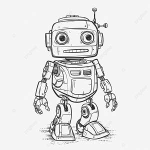 раскраски роботы раскраски роботы  раскраски роботы для детей контурный эскиз рисунок вектор PNG , классный рисунок робота, классный контур робота, классный скетч робота PNG картинки и пнг рисунок для й загрузки
