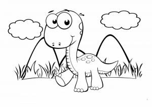 Раскраски Для детей динозавры 3 4 лет