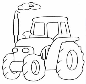 Раскраска Старенький трактор