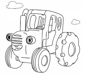 Раскраски Синий трактор для детей 2 3 лет