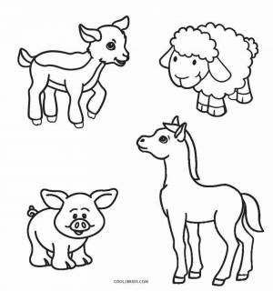 Раскраски Для детей 3 4 лет простые животные