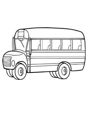 Раскраска Школьный Автобус 3D