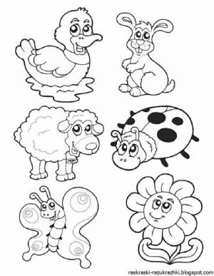 Раскраски Животных для детей 5 6 лет