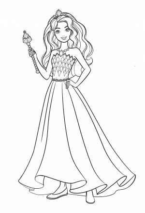 Раскраска Барби принцесса Дримтопии