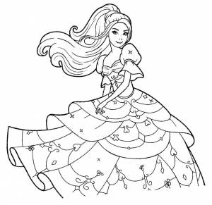 Раскраски Раскраска Барби принцесса Барби