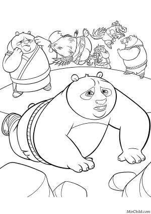 Раскраска Кунг-Фу панда