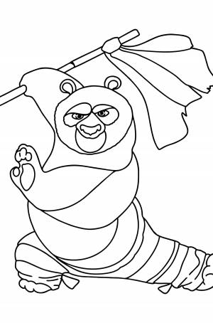 Раскраска Кунг-фу панда ♥ Онлайн и !