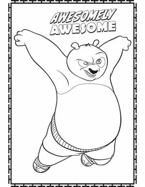 Раскраски Раскраска Кунг фу панда воин дракона кунг фу панда, Download print coloring page
