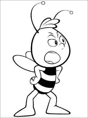 Раскраски Раскраска Мультфильм пчёлка майя пчела