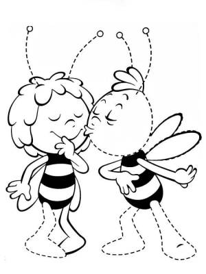 Картинка пчела раскраска