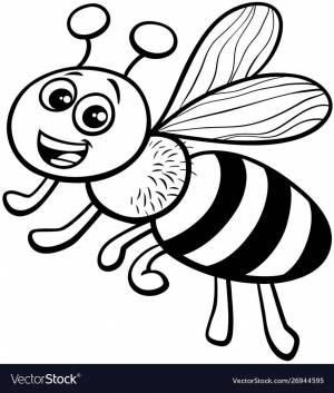 Картинка пчела раскраска