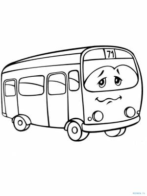 Раскраска автобус 2