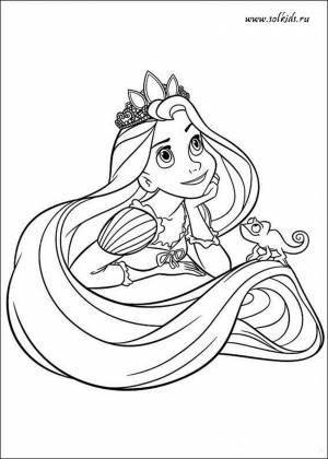 Раскраска Рапунцель принцесса для девочек   Дисней для детей