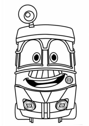 Раскраска Робот-поезд Джеффри
