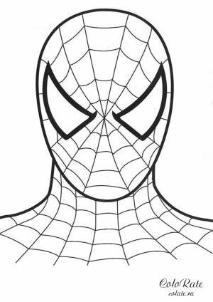 Раскраска Маска Человека-паука