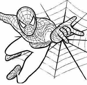 Раскраски Паук, Раскраска Человек паук человек паук