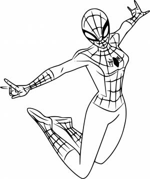 Раскраски Человек паук девочка