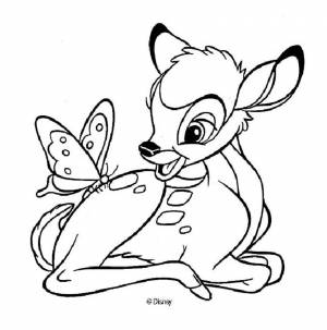 Pаскраска Bambi 128694