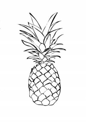 Раскраски, раскраска ананас