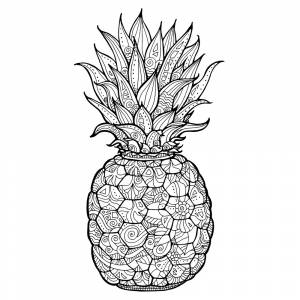 Раскраска Арт-терапия Ананас