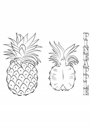 Раскраска ананас еда