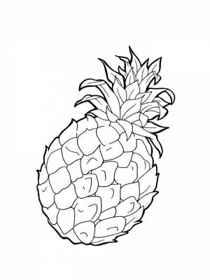 Раскраска Ананас картинка в формате