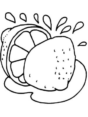 Раскраска лимон