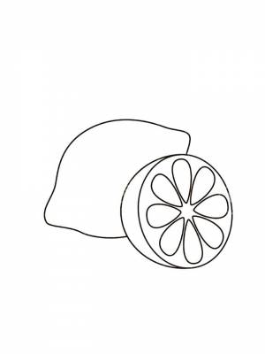 Раскраска Лимон   в формате