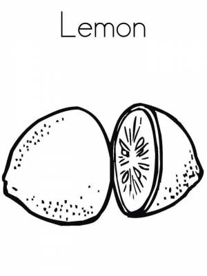 Раскраска Лимон  онлайн