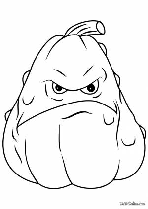 Раскраска Кабачок из Зомби против растений