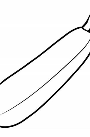 Раскраска Кабачок для малышей