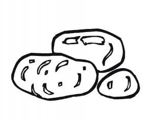 Раскраски Раскраска Картошка картофель картофель