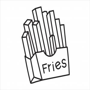 Раскраска Картофель фри
