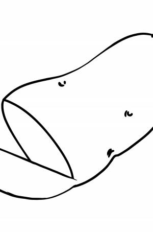 Раскраска Картофель для малышей