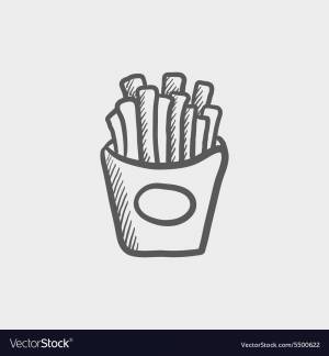 Рисунок картошка фри карандашом