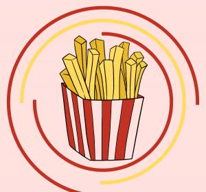 Как рисовать картофель фри из Макдональдса поэтапно