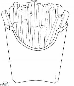 Раскраски Картошка фри
