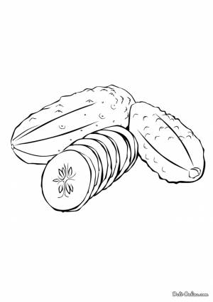 Раскраска Огурцы