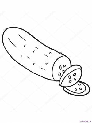 Раскраска огурец