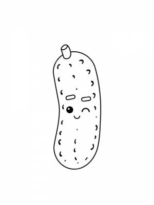 Раскраски Огурец   в формате